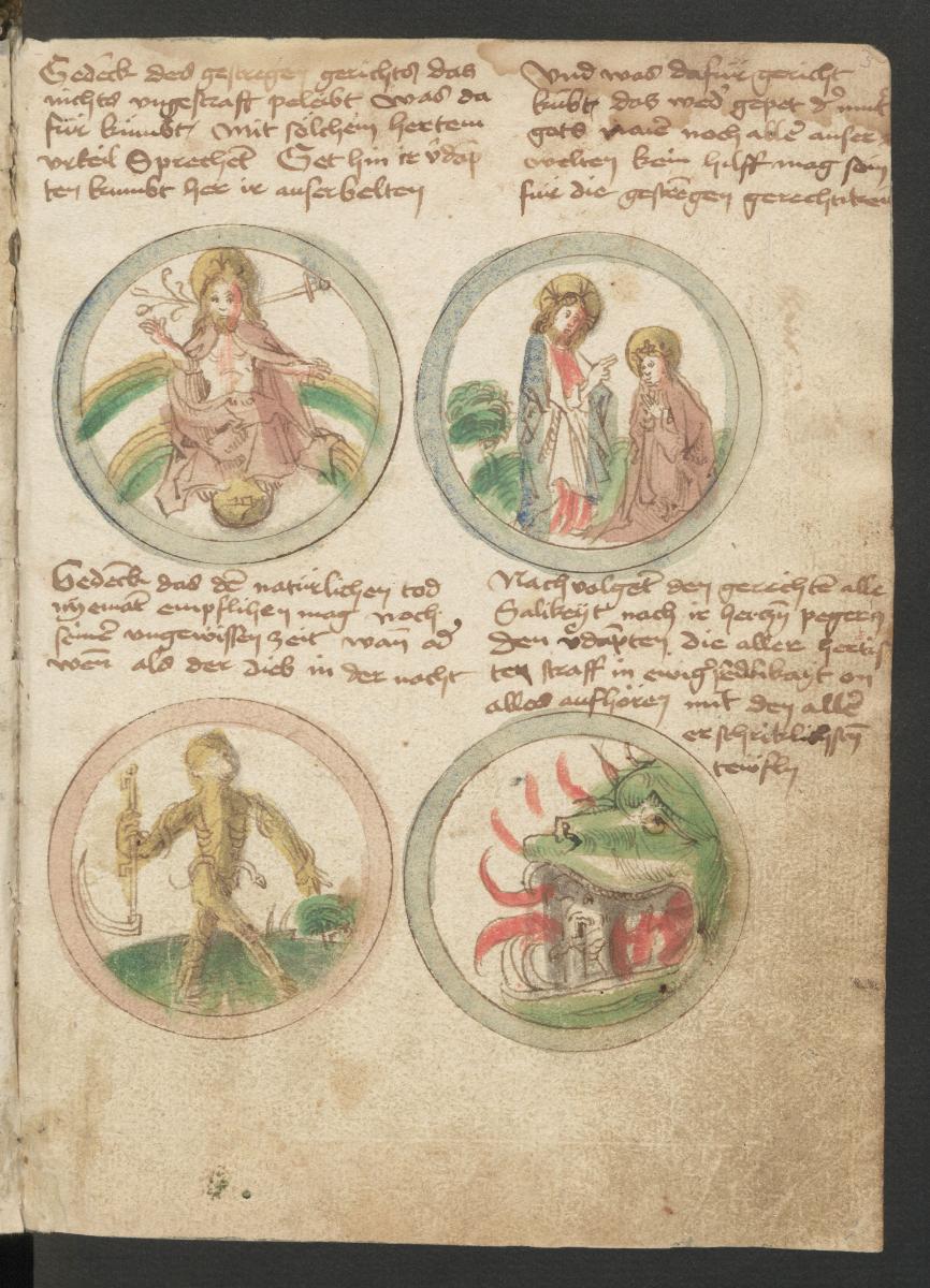 Text und Medaillons, aus dem "Skizzenbuch des Michel Wolgemut"