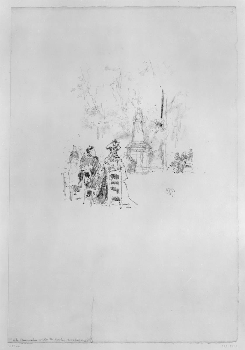 Conversation under the Statue, Luxembourg Gardens
