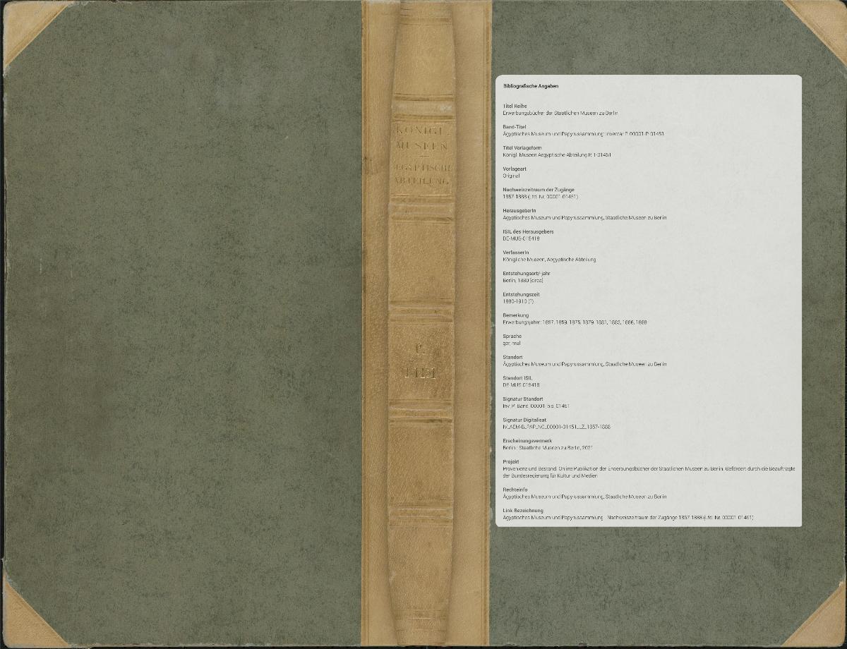 Königl. Museen Aegyptische Abteilung P. 1-01451