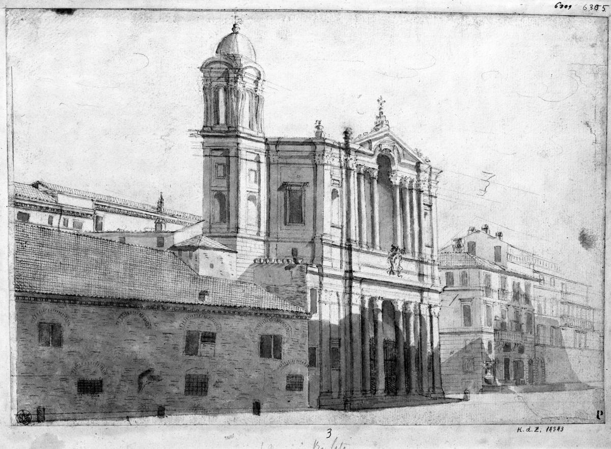 S. Maria in Via Lata, vor dem Bau des Nordflügels des Palazzo Doria