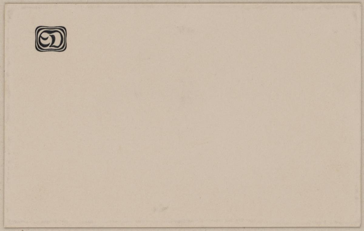 Briefumschlag mit Monogramm ED (Frau Geheimrat Emma D.)