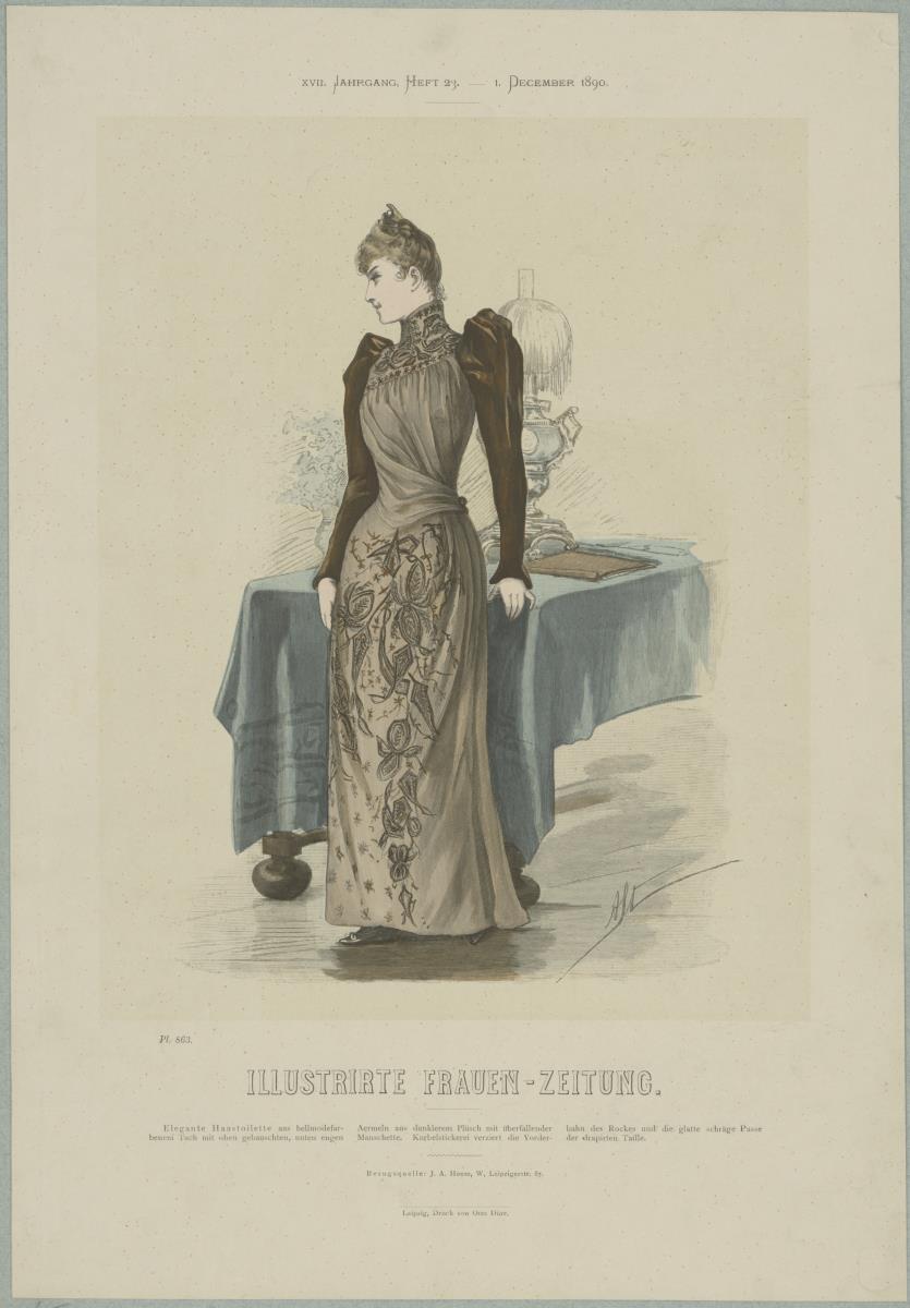 Illustrirte Frauen-Zeitung: elegante Haustoilette