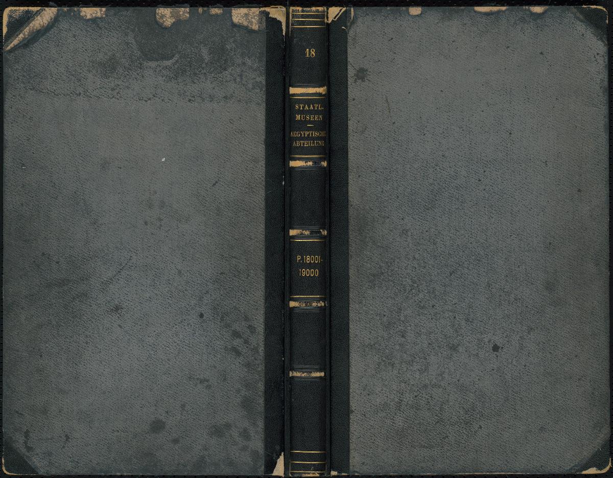 Staatl. Museen Aegyptisches Museum P. 18001-19000