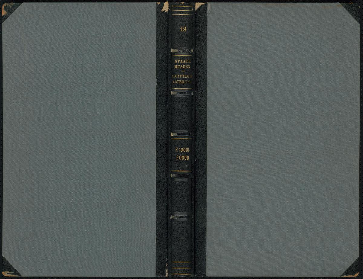 Staatl. Museen Aegyptisches Museum P. 19001-20000