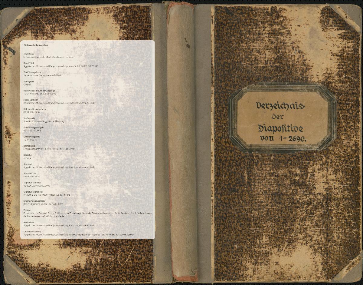 Verzeichnis der Diapositive von 1-2690
