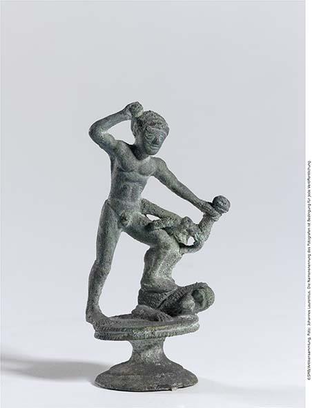Kandelaberbekrönung, Herakles mit nemeischem Löwen