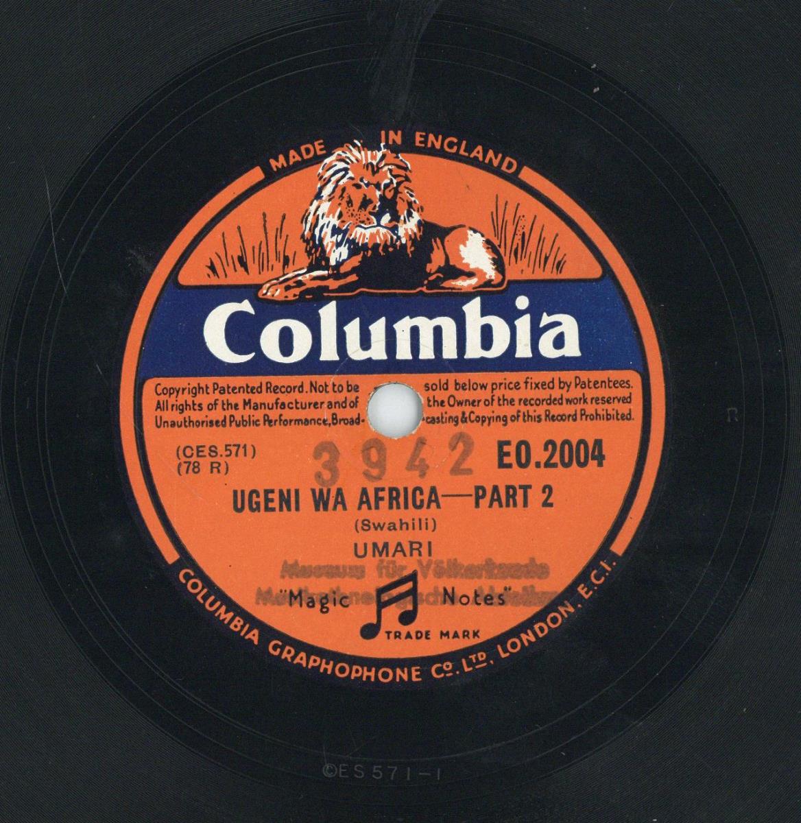 Titel A: Ugeni Wa Africa-Part 1
Titel B:       "         Part 2
