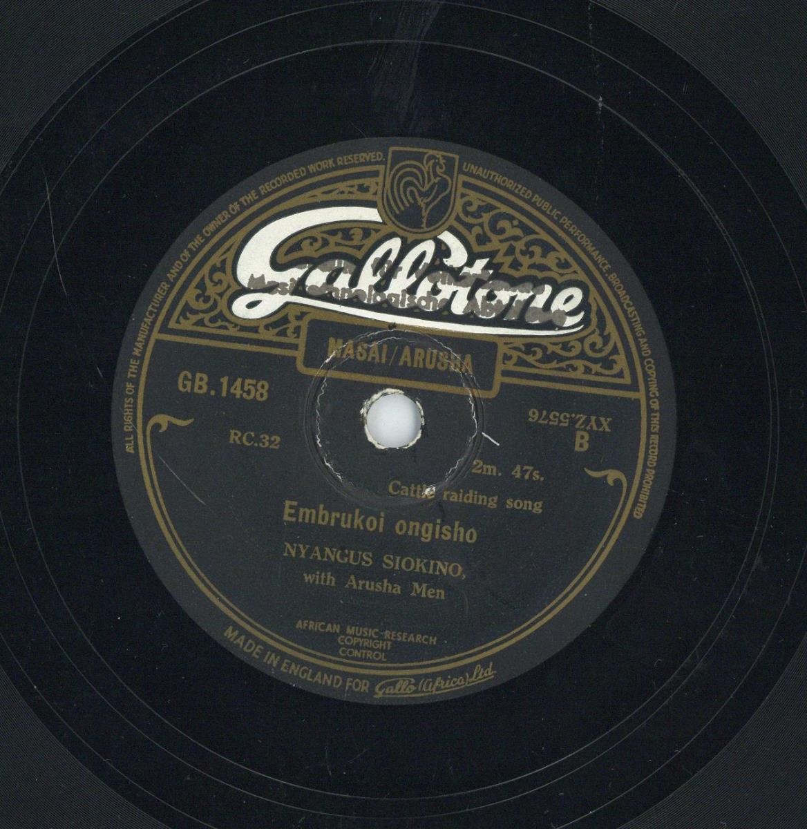 Titel A: Usingolio londoye
Titel B: Embrukoi Ongisho