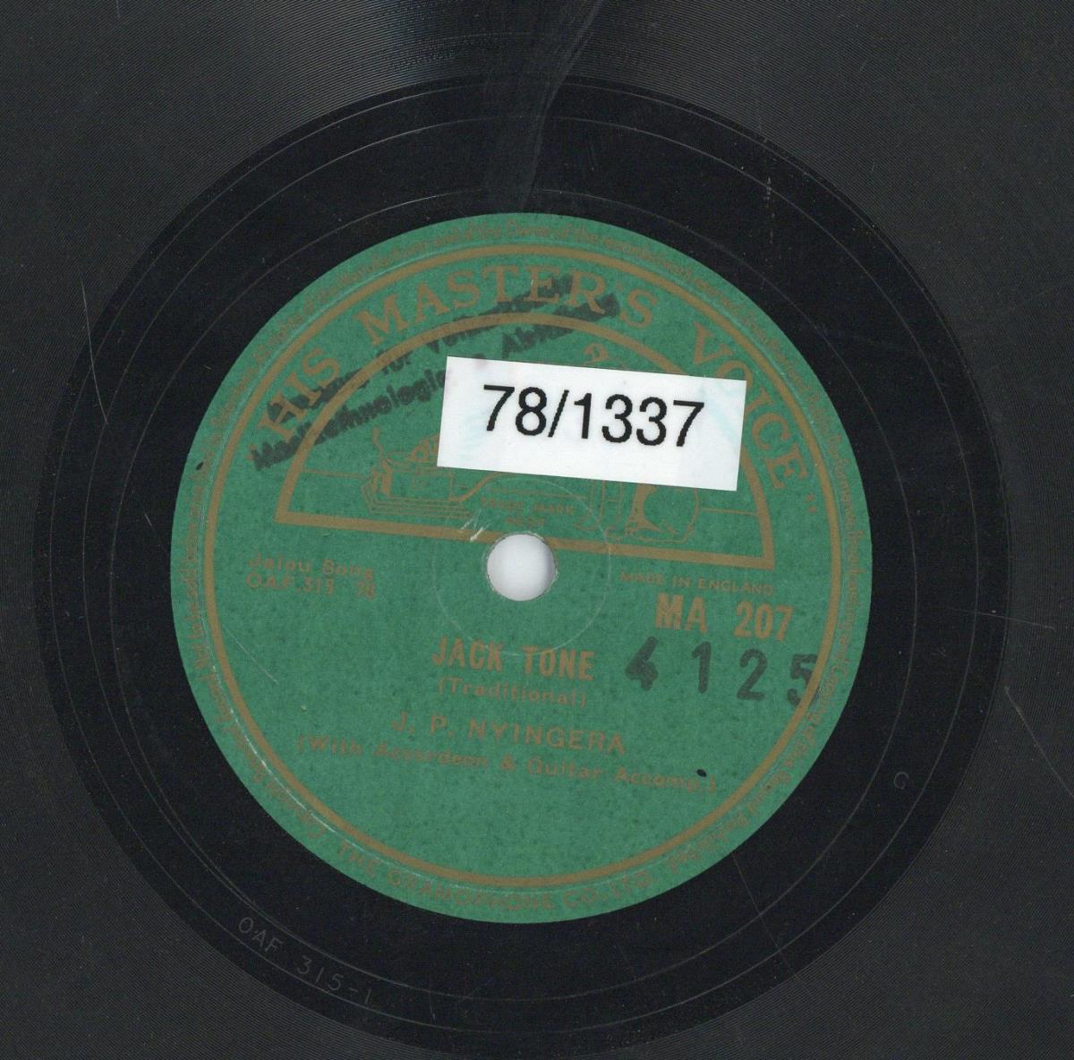 Titel A: Jack Tone
Titel B: Savanda