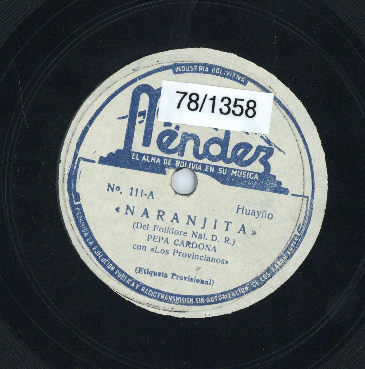 Titel A: Naranjita
Titel B: Desde Santa Cruz