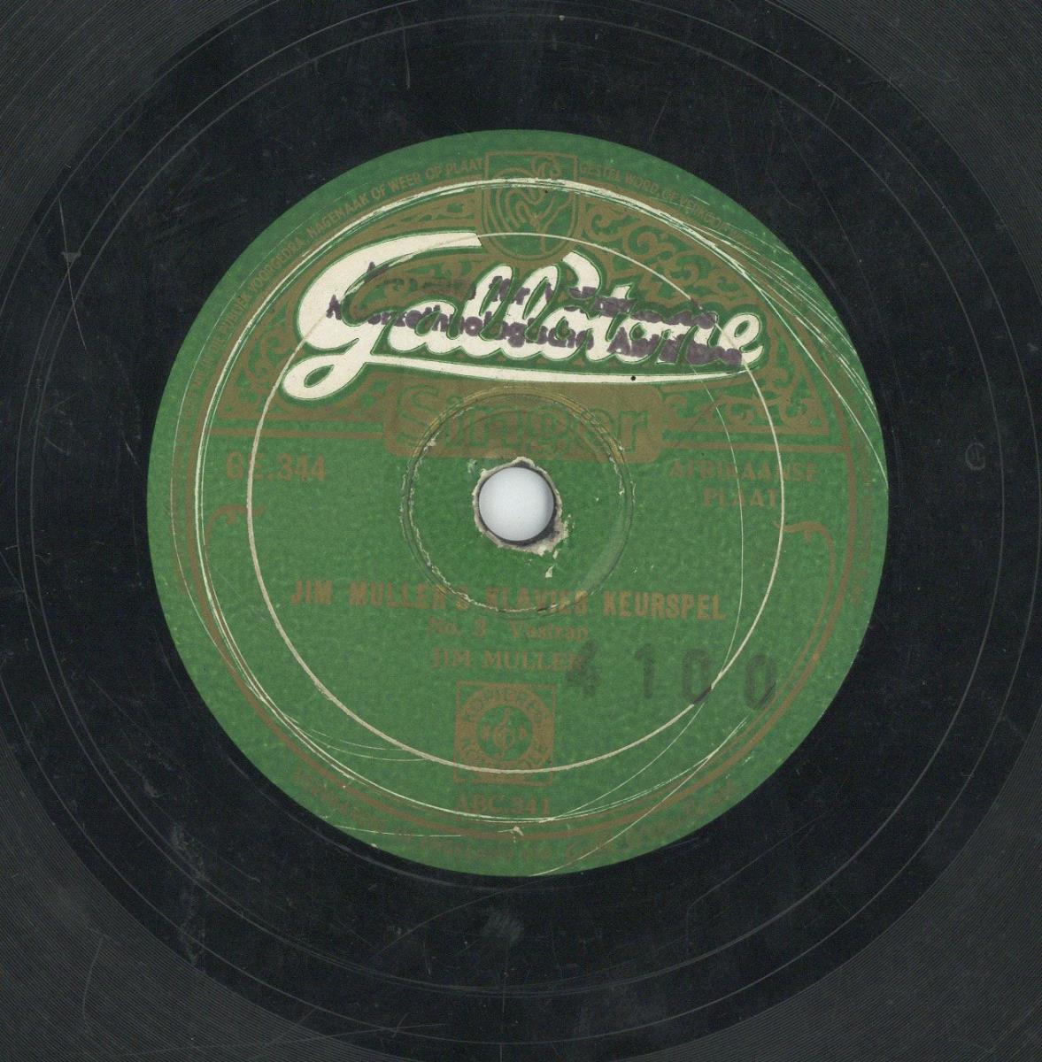 Titel A: Jim Muller's Klavier Keurspel No.3 Eenstap
Titel B:              "                No.3 Vastrap