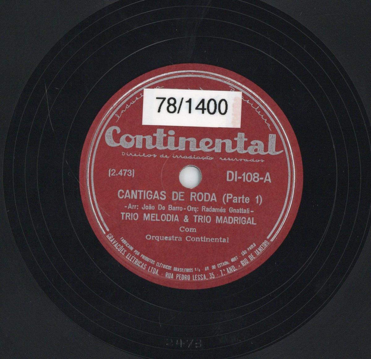Titel A: Cantigas De Roda (Parte 1)
Titel B: Cantigas De Roda (Parte 2)