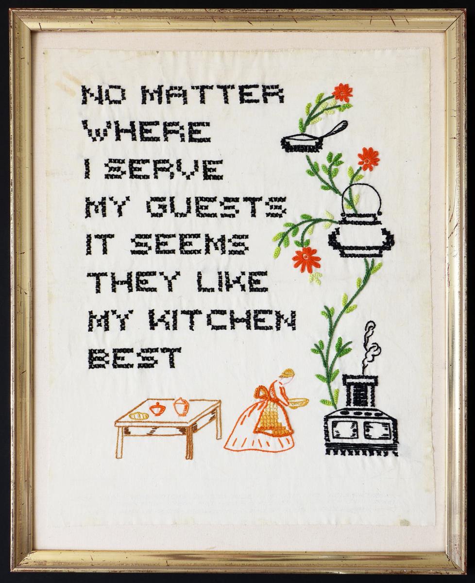 No matter where I serve my guests it seems they like my kitchen best.