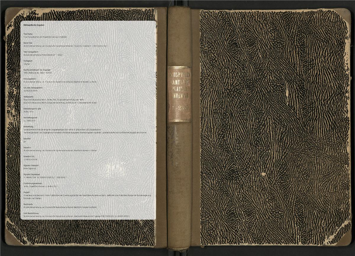 Skulpturensammlung Platten-Inventar 1 - 2320