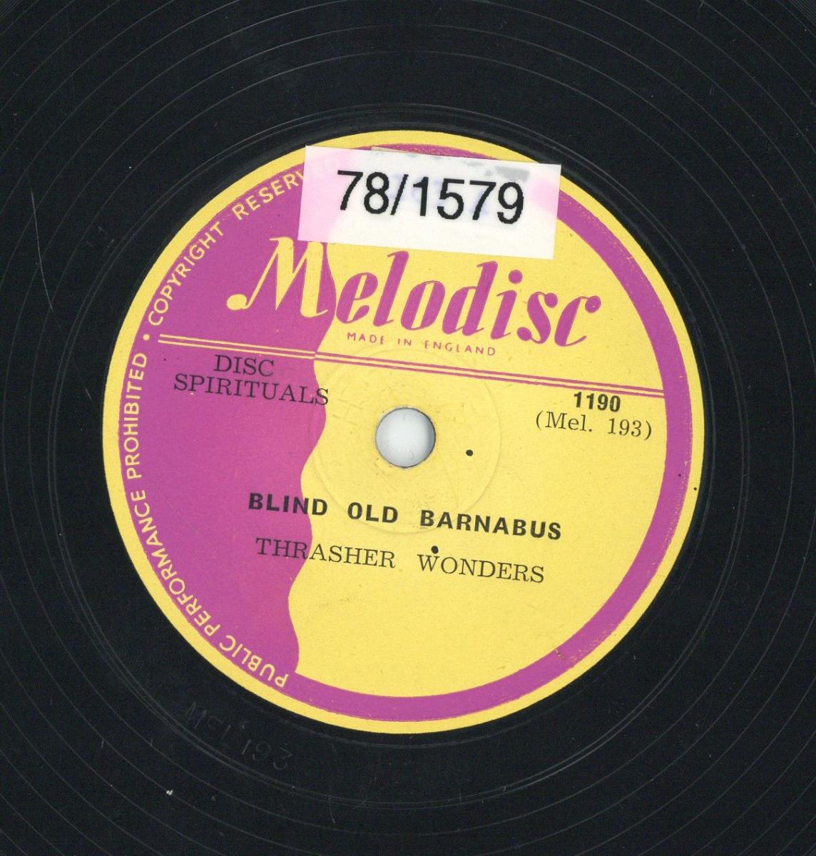 Titel A: "Blind Old Barnabus"
Titel B: "Jesus I love you"