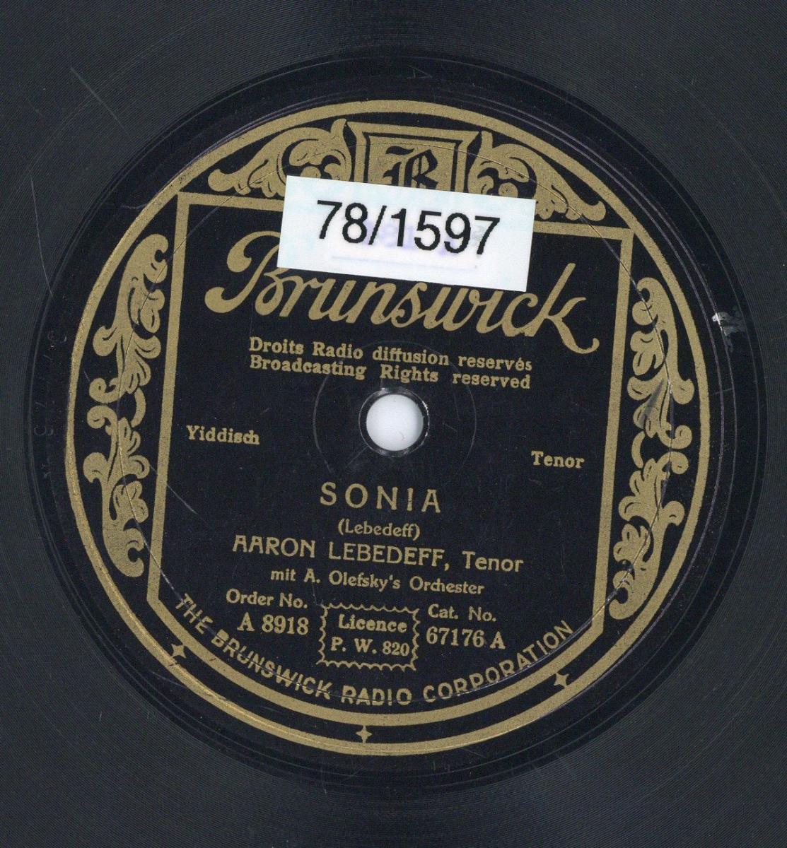 Titel A: "Sonia"
Titel B: "Dem Rebe´ns Shaalois"