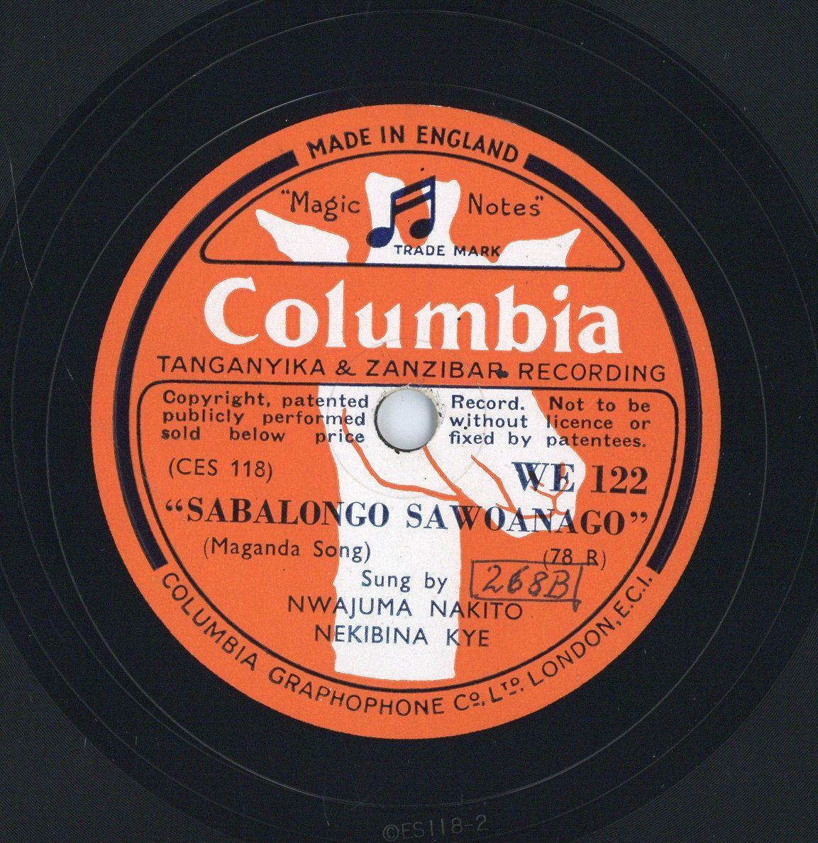 Titel A: "Kagutema"
Titel B: "Sabalongo Sawoanago"