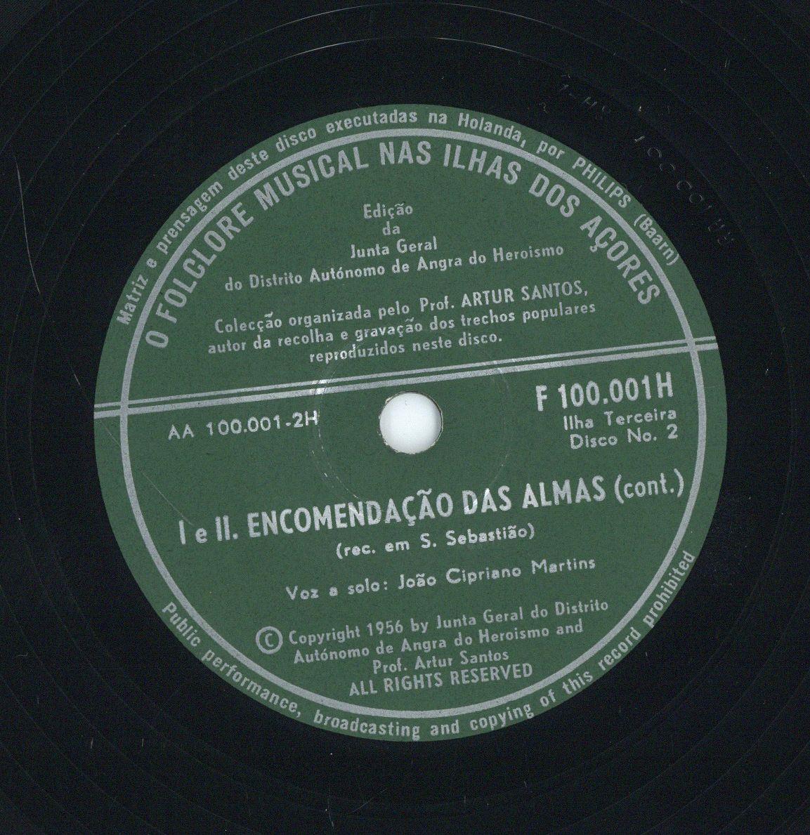 Titel A: "Encomendacao das Almas
Titel B: "Encomendacao das Almas"