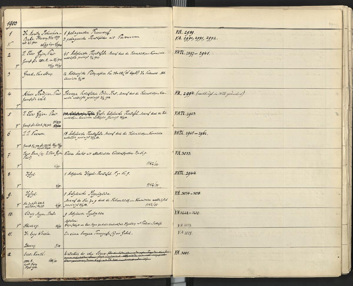 Journal für die Erwerbungen der Vorderasiatischen Abtheilung. Mai 1899 bis