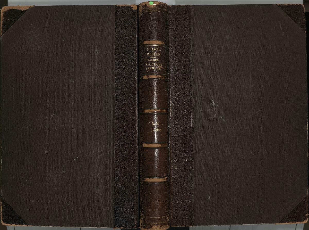 Staatl. Museen. Vorderasiatische Abteilung. V. A. Bab. 1 – 1946