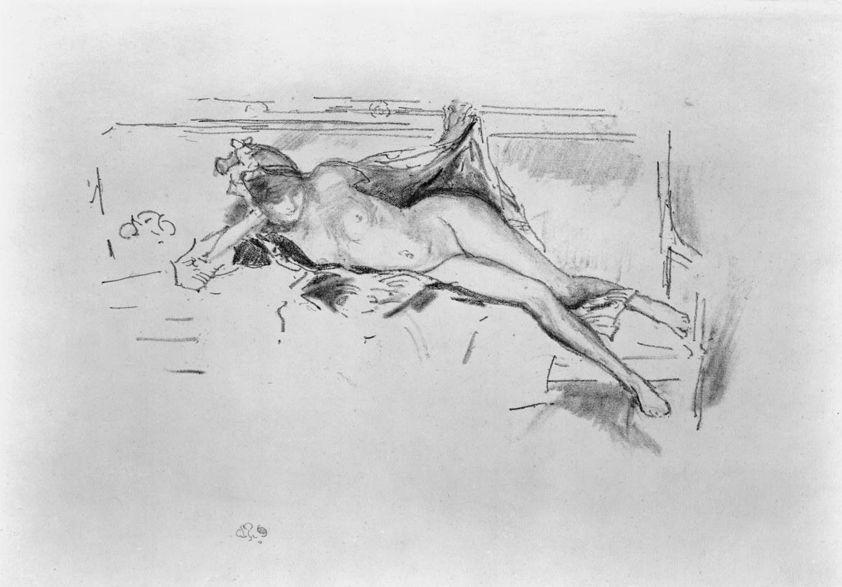 Nude Model reclining