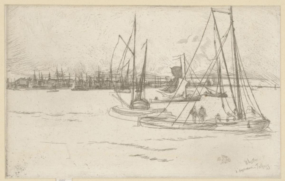 Amsterdam from the Tolhuis (aus der Serie "Sixteen Etchings")