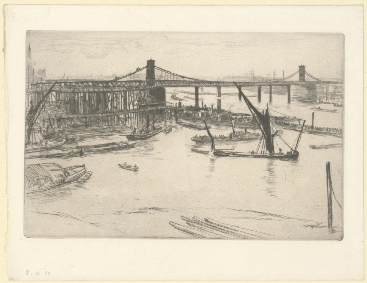 Old Hungerford Bridge (aus der Serie "Sixteen Etchings")