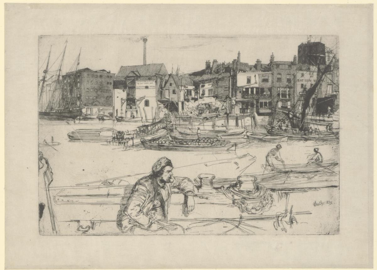 Black Lion Wharf (aus der Serie "Sixteen Etchings")