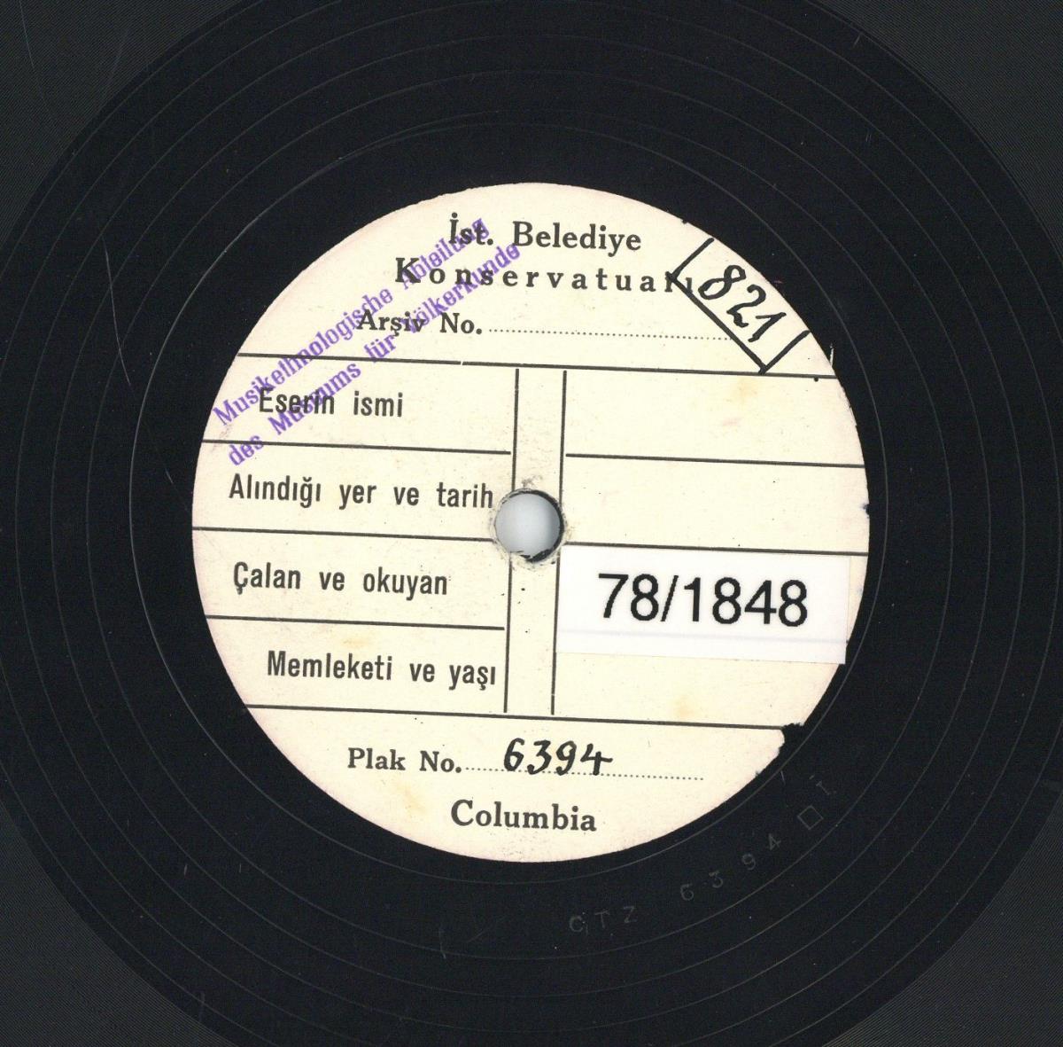 Titel A: "Ela gözlerini sevdigim dilber"
Titel B: "Ela gözlerin"