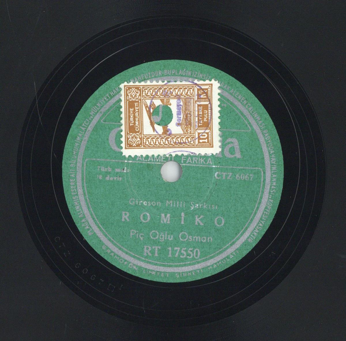 Titel A: "Tamzara Havasi"
Titel B: "Gireson Milli Sarkisi - Romiko"