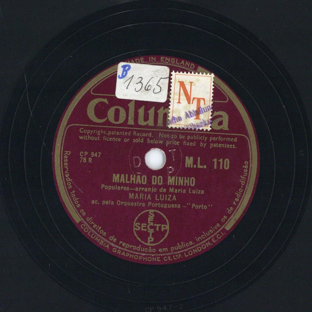 Titel A: "Papagaio Olha a Rola"
Titel B: "Malhao Do Minho"