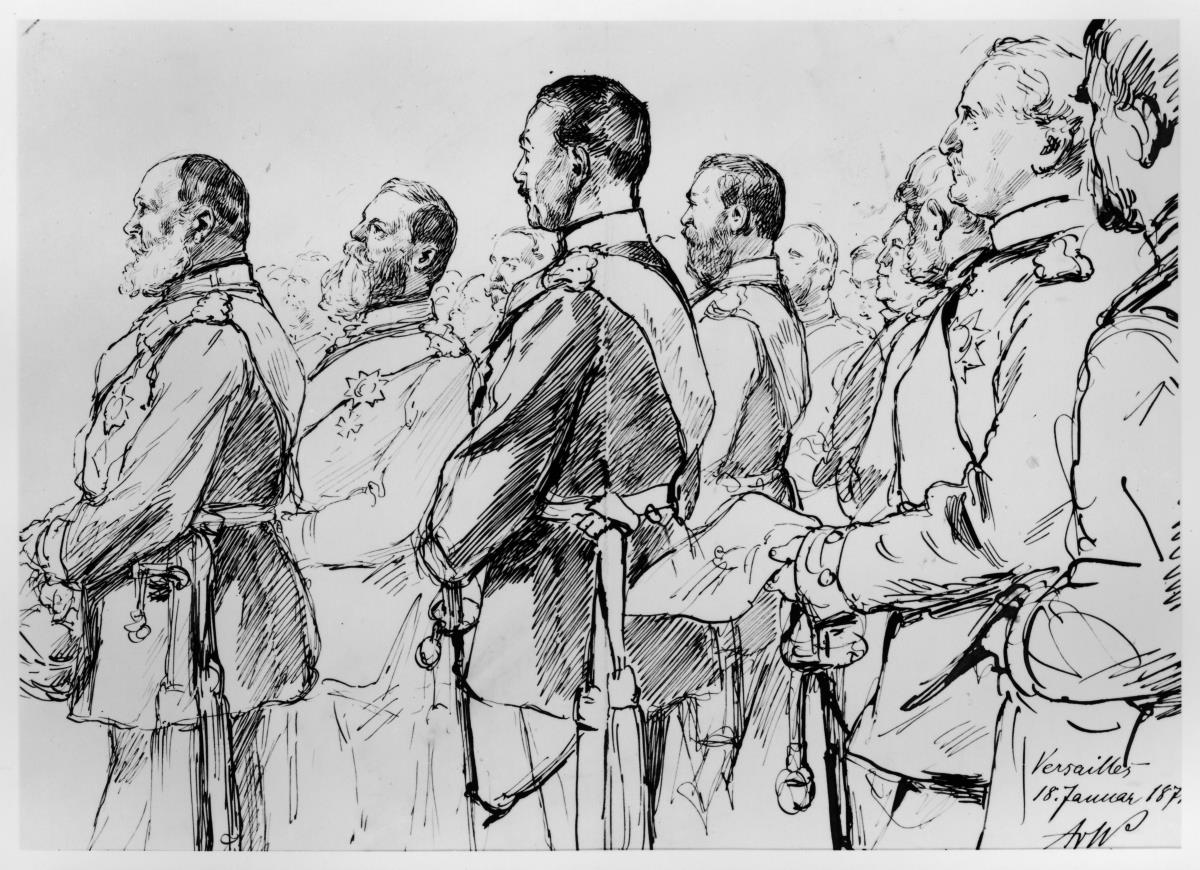 Gottesdienst vor der Kaiserproklamation in Versailles am 18. Januar 1871