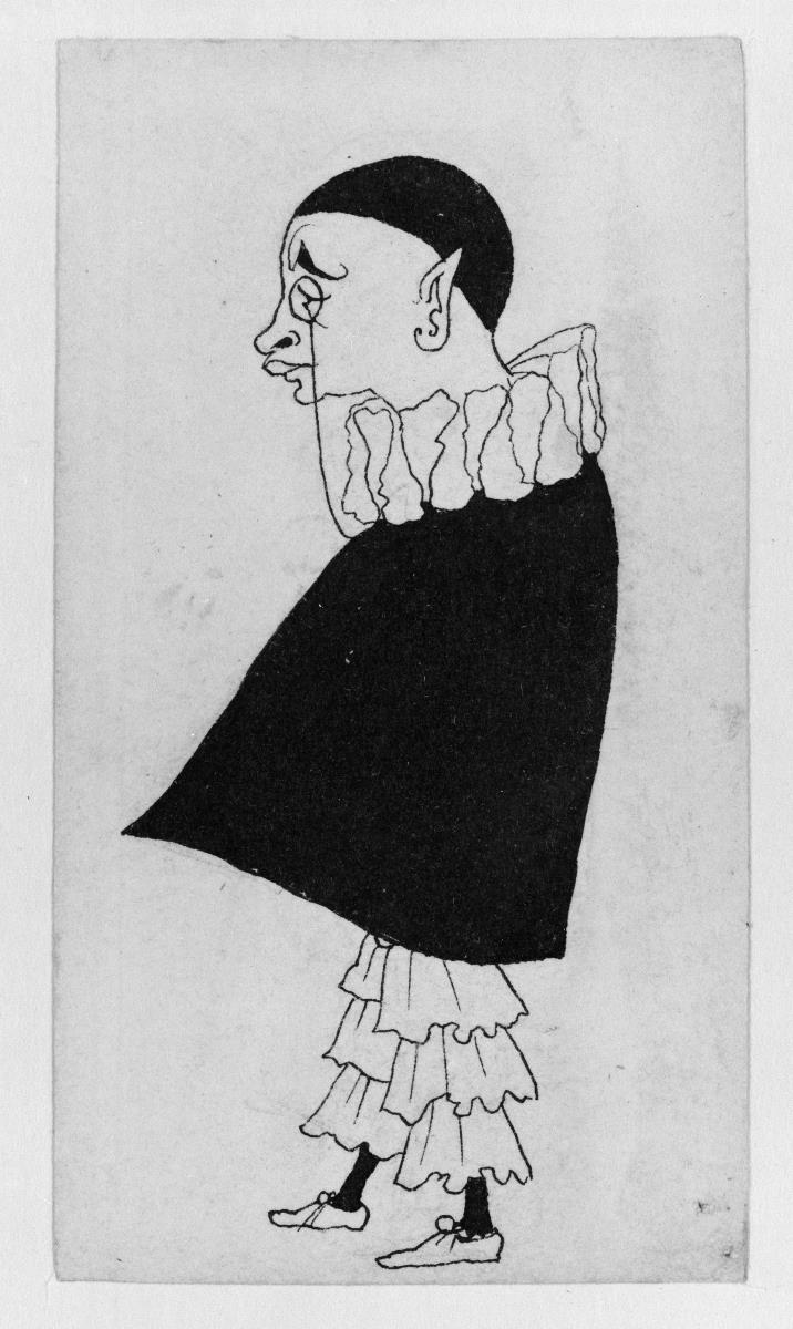 Pierrot mit Monokel