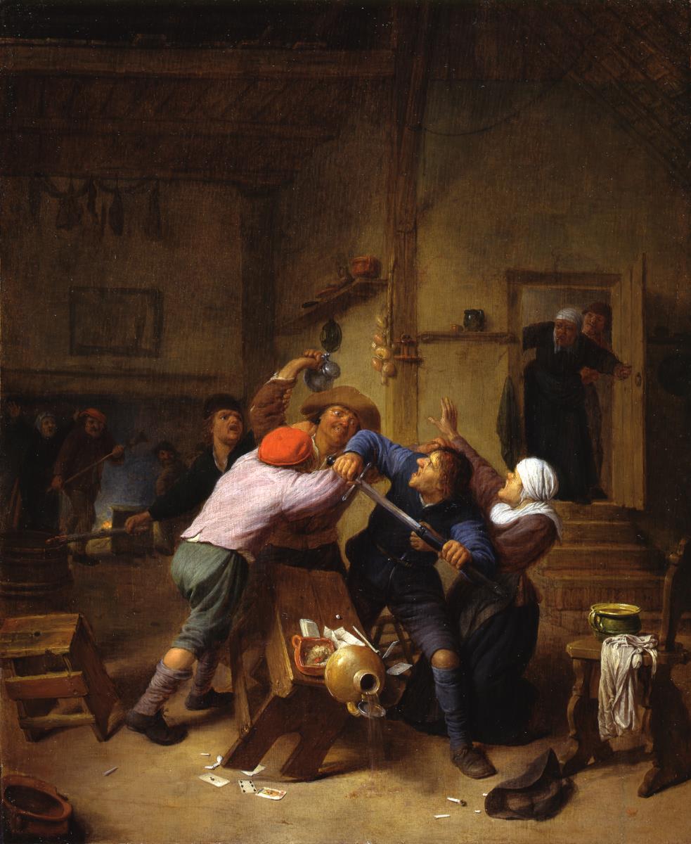 Bauernschlägerei in einer Kneipe