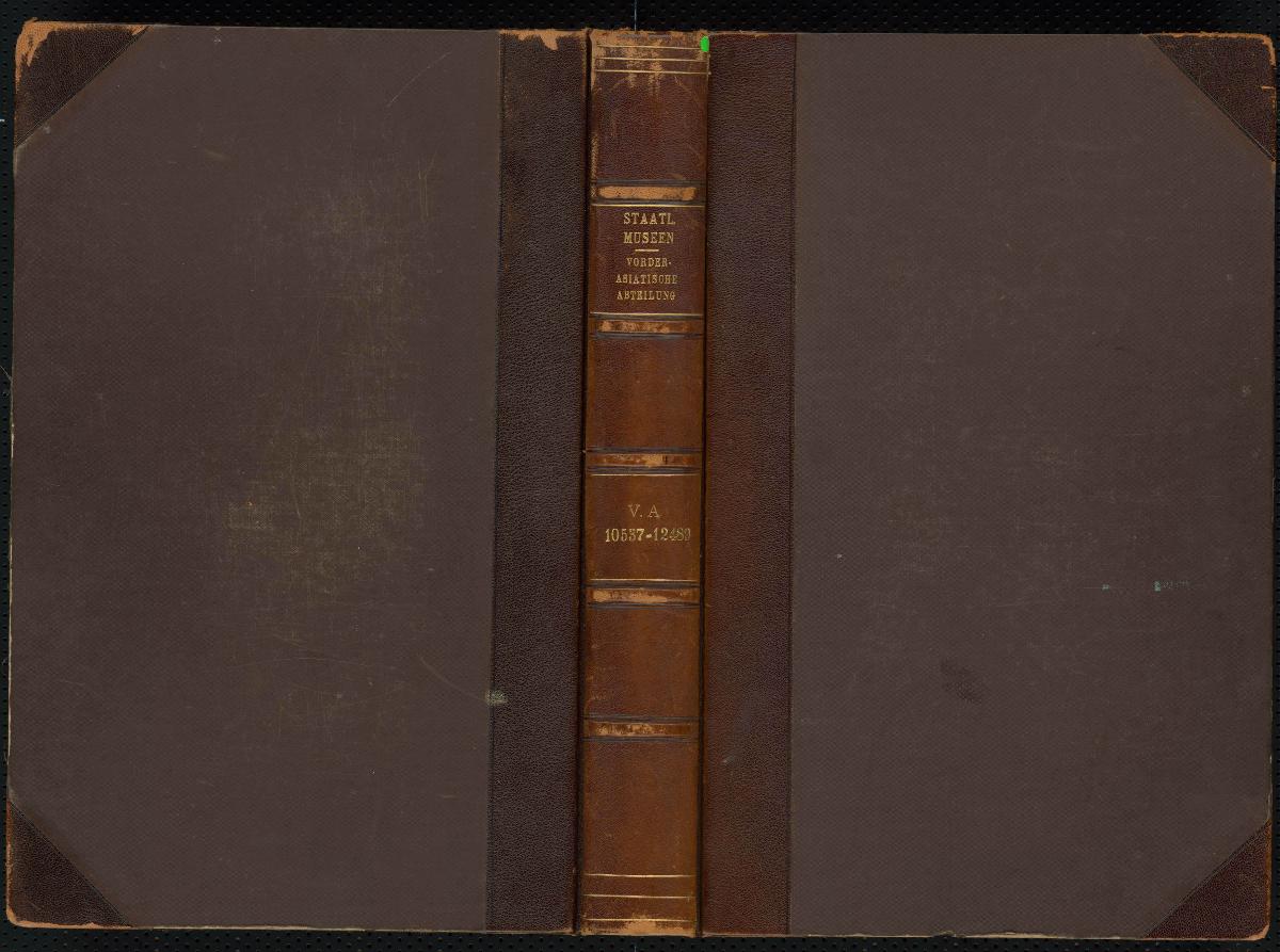 Staatl. Museen. Vorderasiatische Abteilung. V. A. 10537 – 12489