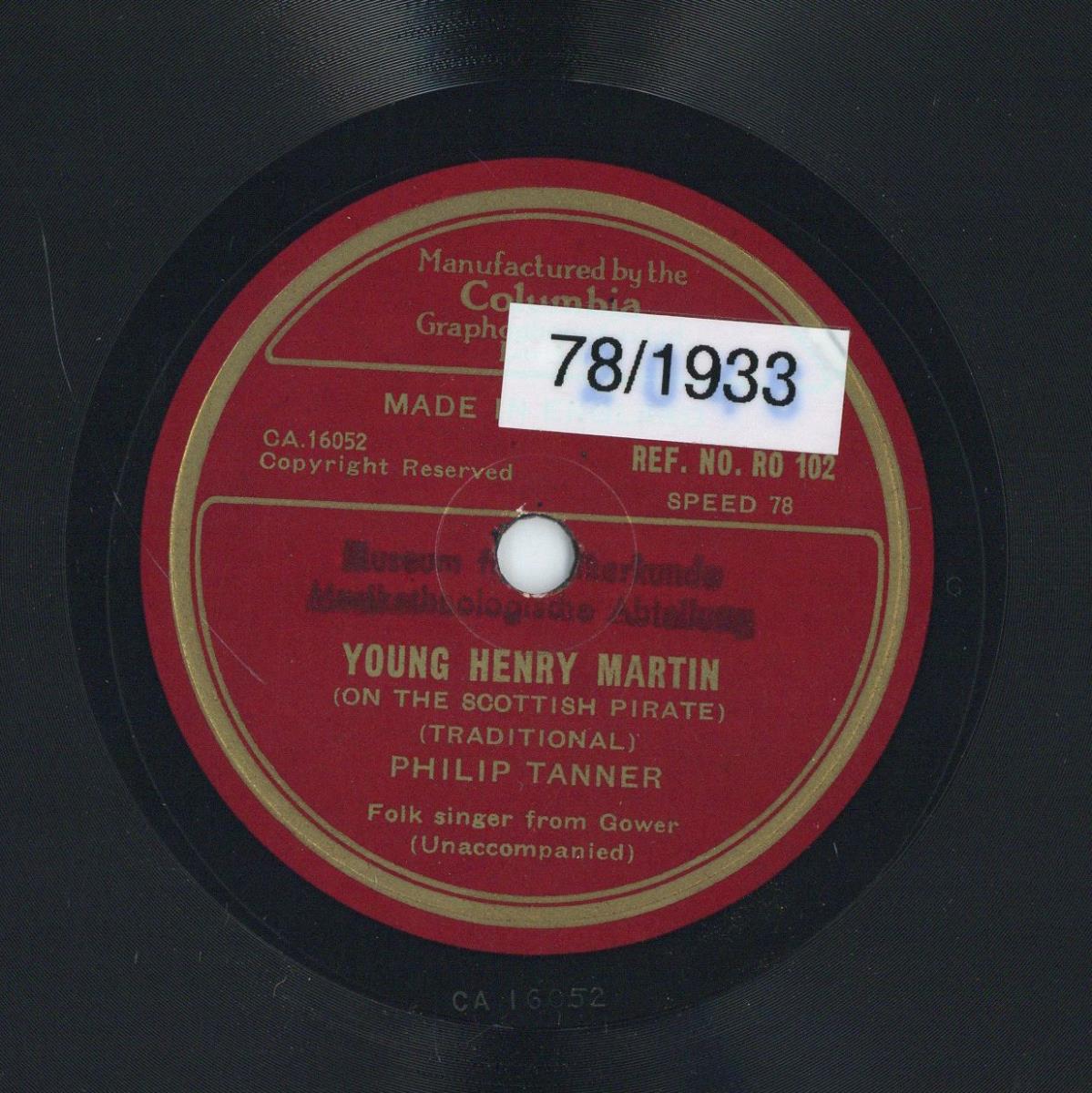 Titel A: "Young Henry Martin" (on The Scottish Pirate)
Titel B: "The Gower Wassail Song"