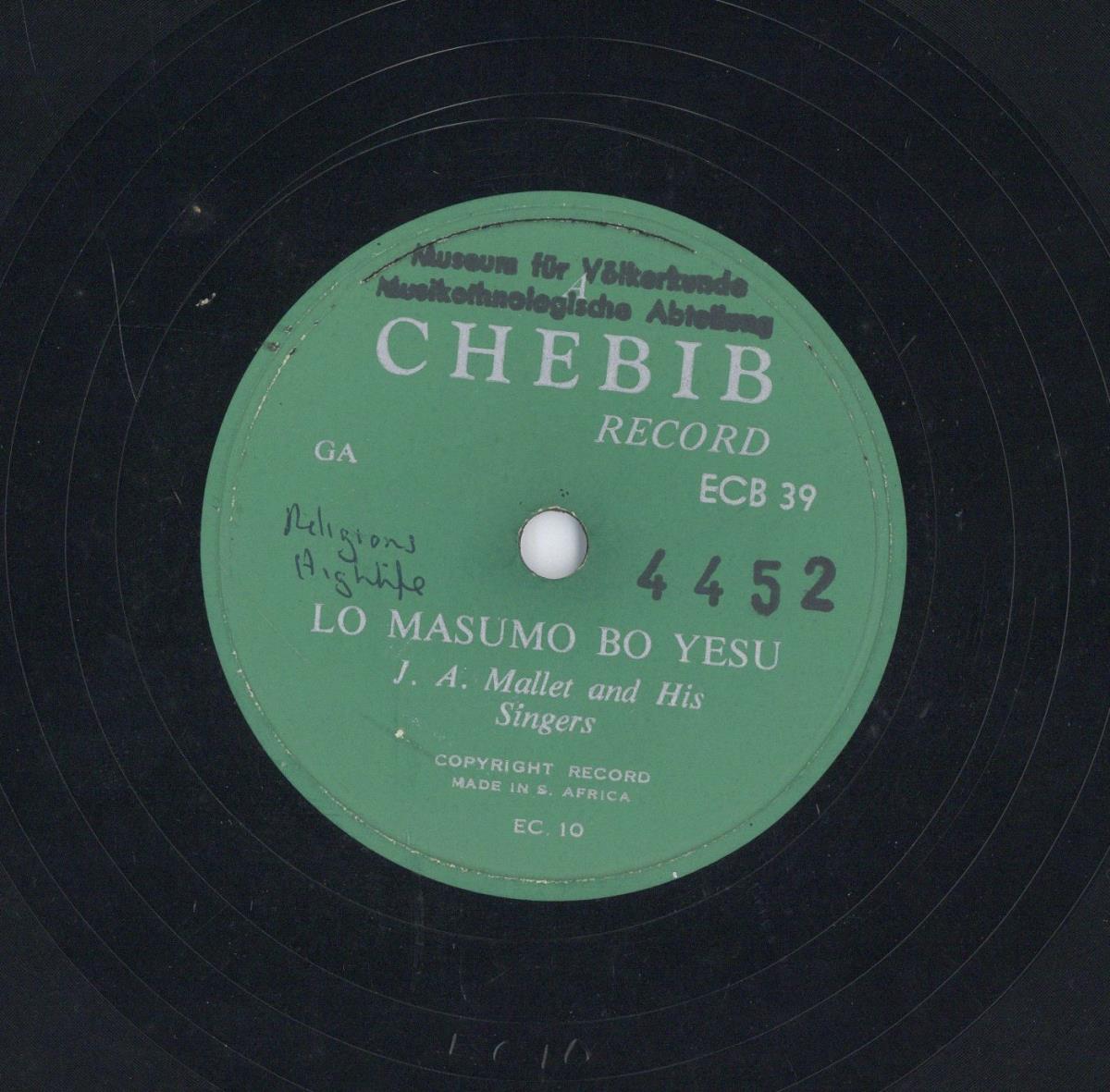 Titel A: "Jerusalem"
Titel B: "Lo Masumo Bo Yesu"