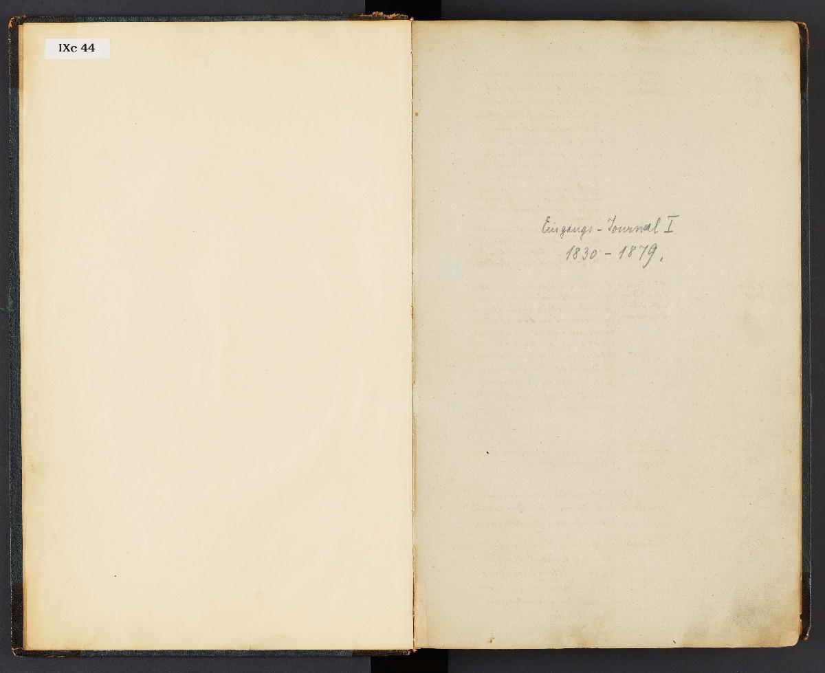 Eingangs-Journal I 1830-1879