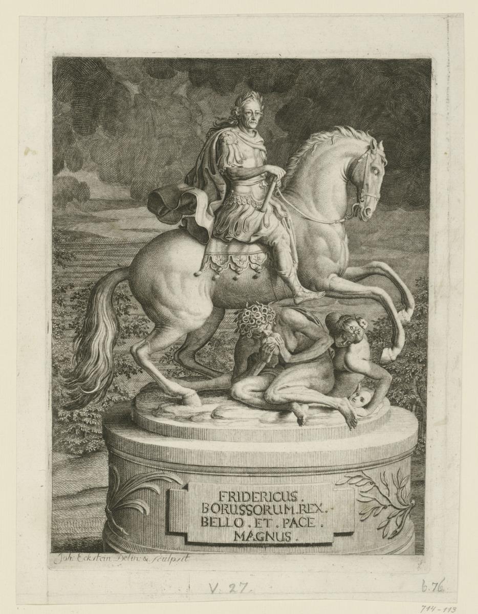 Friedrich des Große, Reiterstandbild auf ovalem Postament