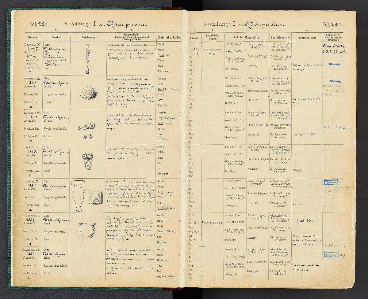 Katalog A. Rheinprovinz