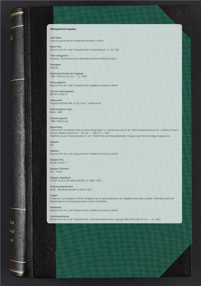 Katalog A. Norddeutschland, Mitteldeutschland, Süddeutschland