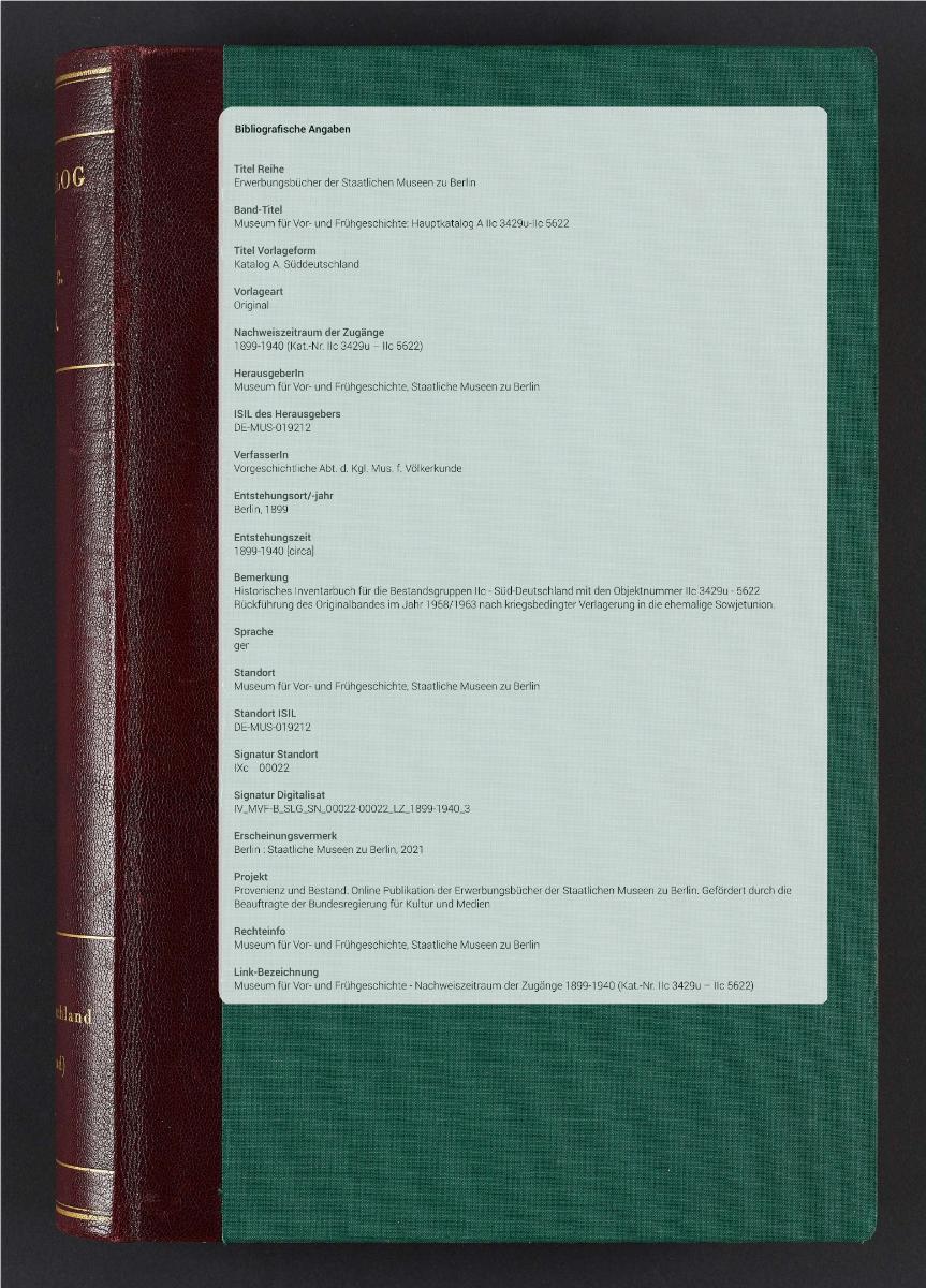 Katalog A. Süddeutschland