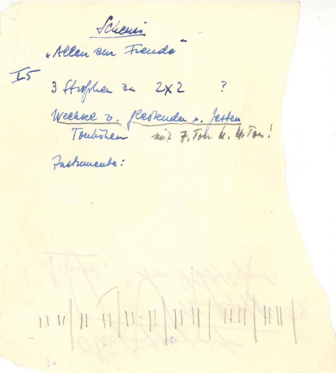 Titel A: "Allen zur Freude"