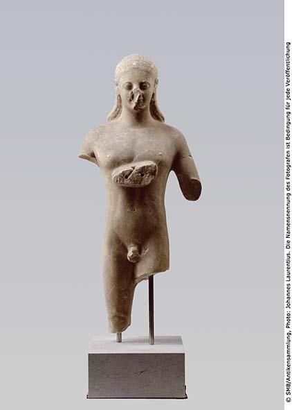 Ostionische Statue eines Jünglings (Opferträger)