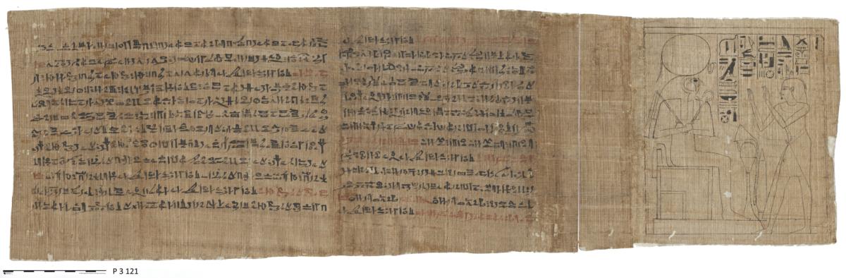 Hieratischer Papyrus mit dem Totenbuch des Priesters des Amun, Hori