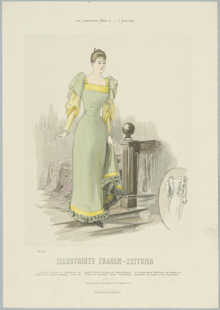 Illustrirte Frauen-Zeitung: Réunion-Toilette in Prinzessform