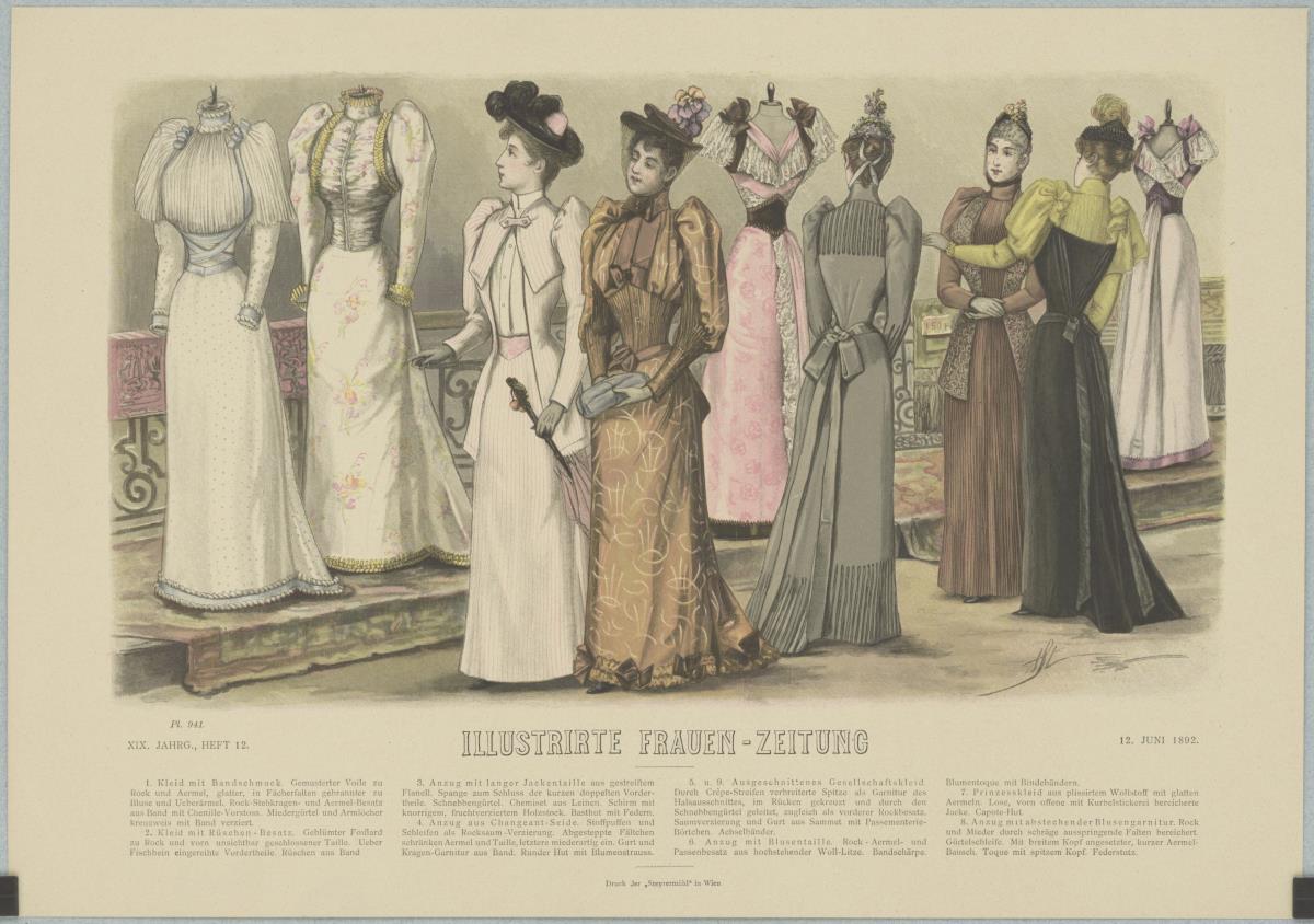 Illustrirte Frauen-Zeitung: Kleider und Anzüge für Damen