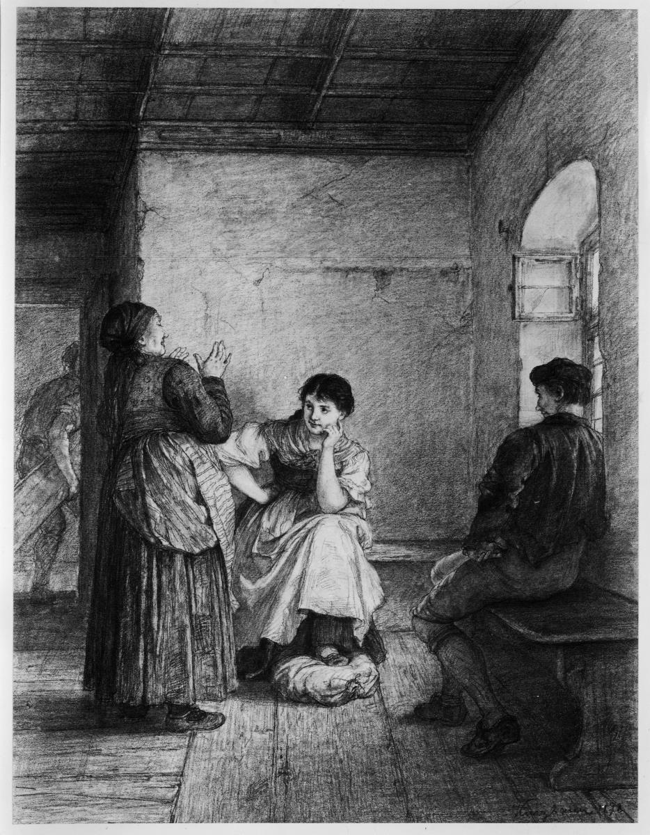 Die Bäuerin, Vrenchen und Sali im öden Haus
