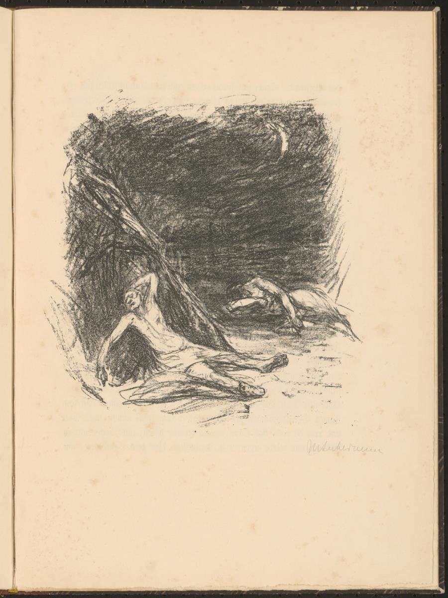 Boas und Ruth schlafend. Blatt 6 (S.17) aus: Das Buch Ruth