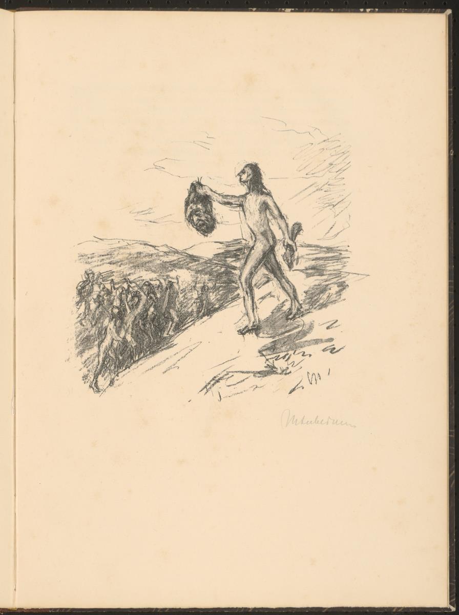 David mit dem Haupt des Goliath. Blatt 9 (S.21) aus: Das Buch Ruth